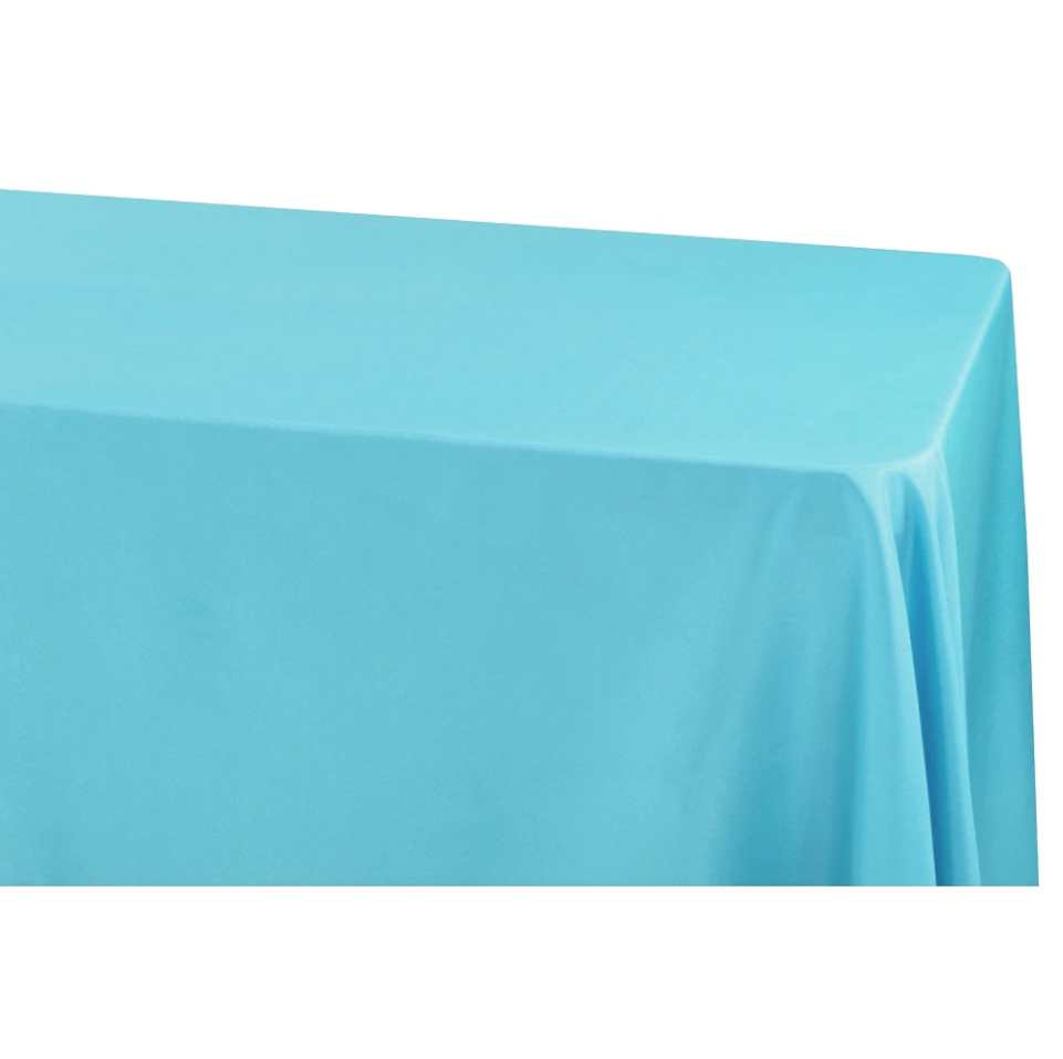 90x132 Rectangular Oblong Polyester Tablecloth - Black