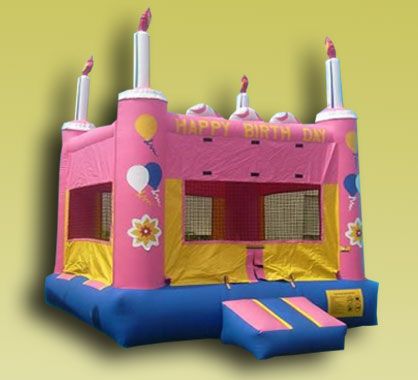B) Square Birthday Cake Bounce House